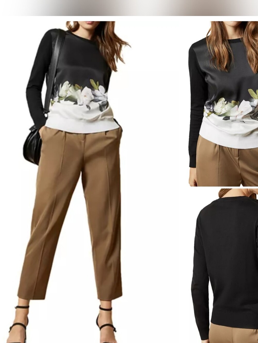 Ted Baker Bellae Opal Mixed Media Silk Lightweight Sweater US 2 Ted Baker 0